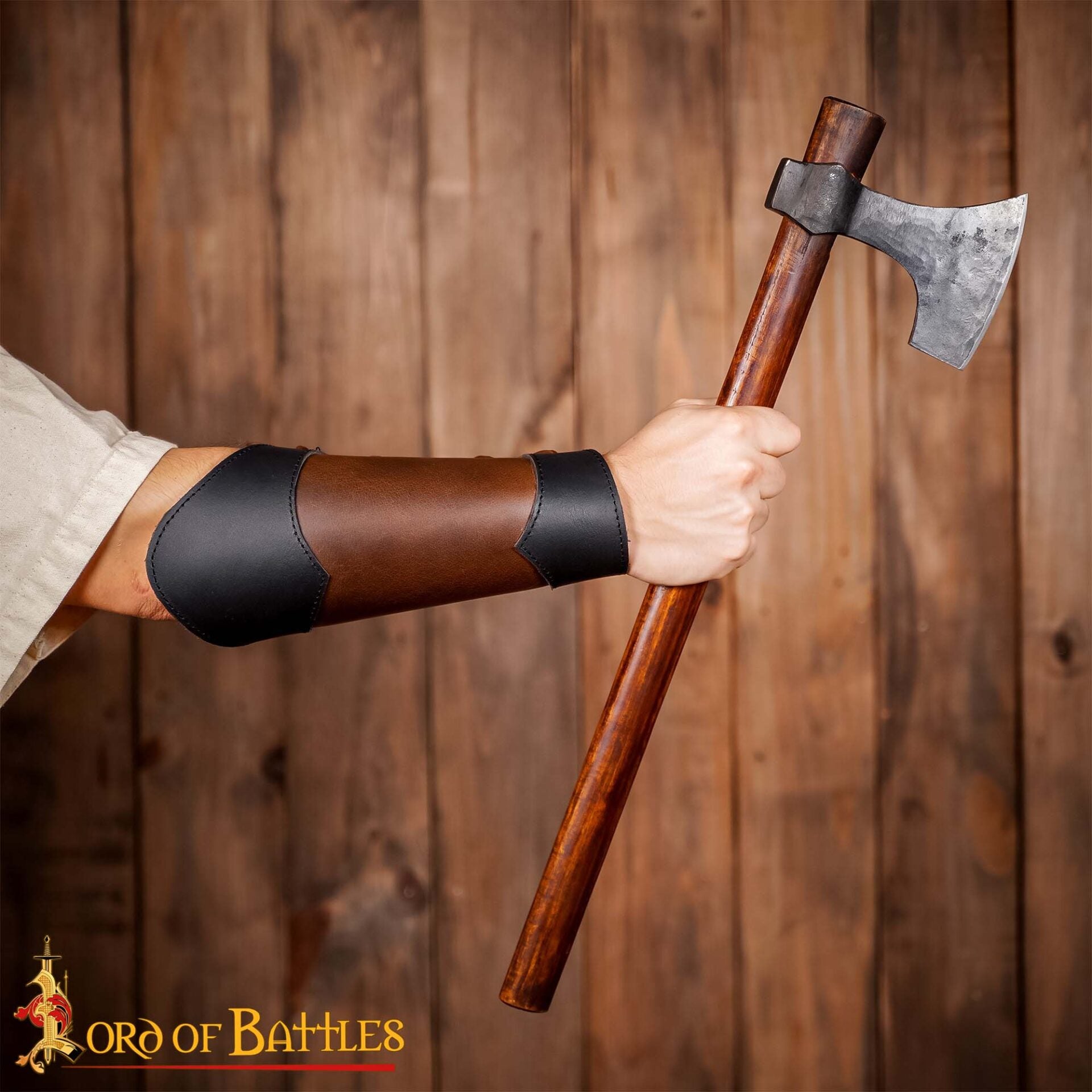 Brazaletes de Cuero Estilo Élfico Hechos a Mano - Par de Guardabrazos Marrón Auténtico - Imagen 7