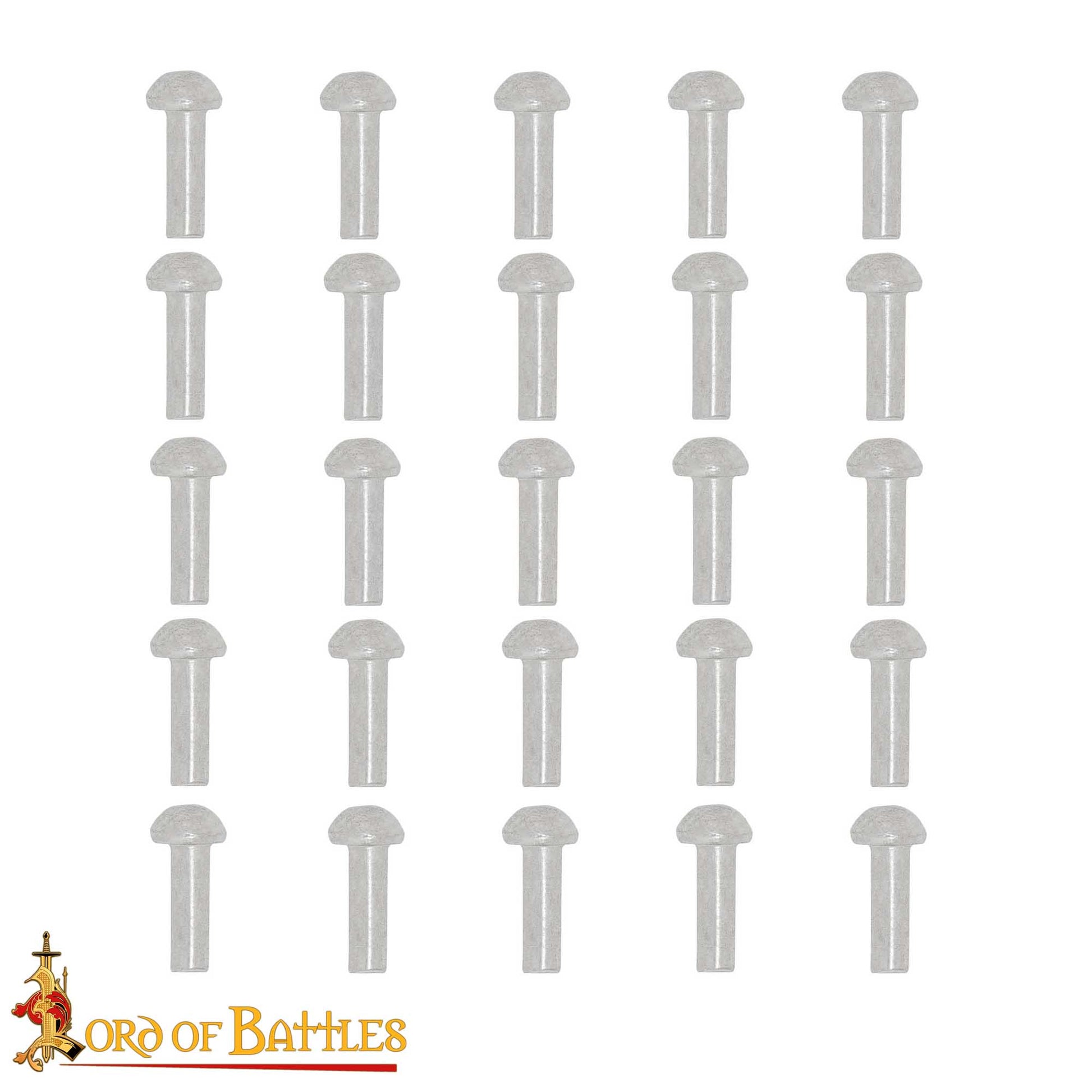 Remaches de Cabeza de Seta - Juego de 25 Remaches de Cúpula para Armaduras y Marroquinería - 16 Mm de Longitud Total - Imagen 13