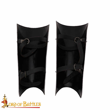 Grebas Medievales de Acero - Armadura de Pierna Simple para Larp y Disfraces - Imagen 4