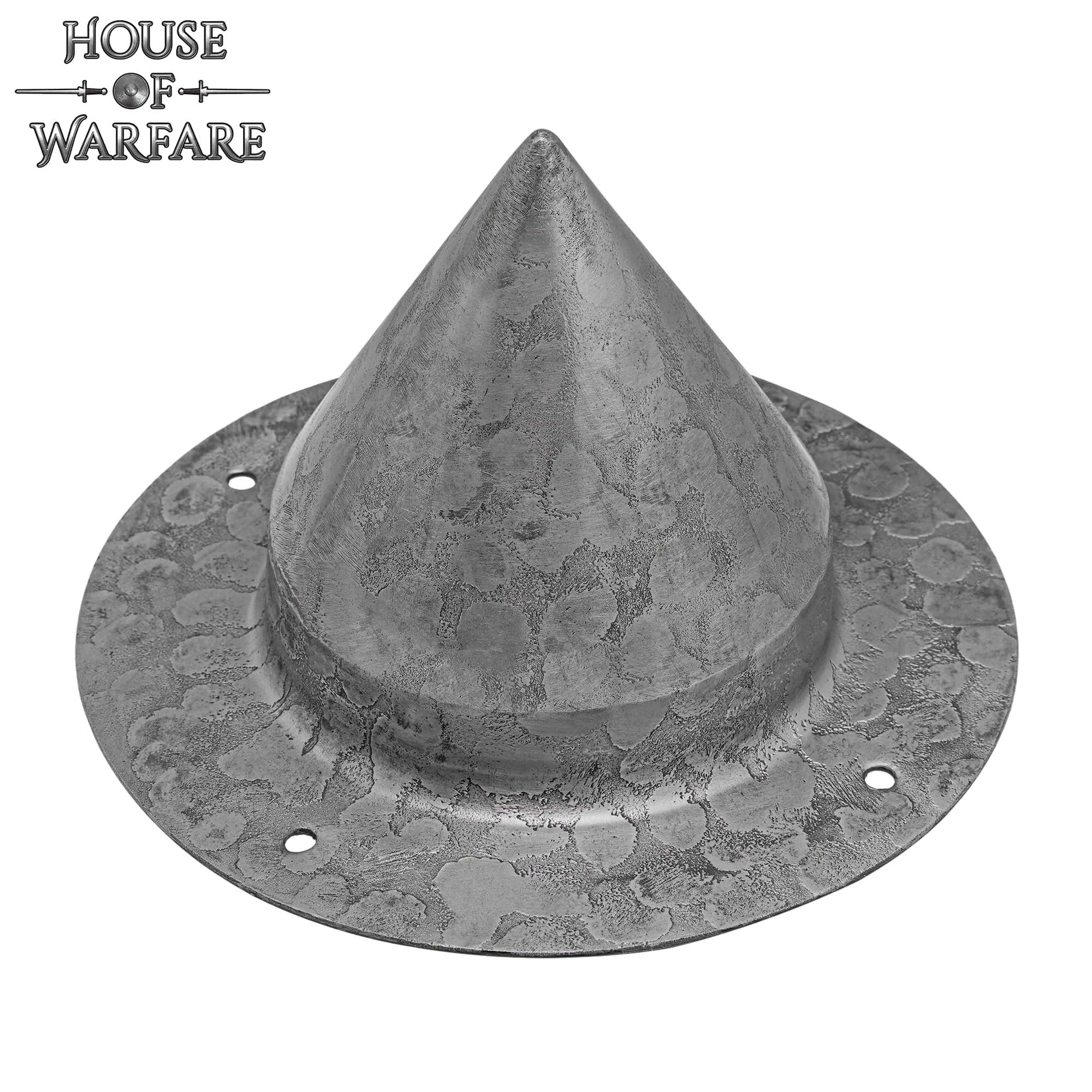 Jefe de Escudo Cónico Medieval Alemán - Acero Forjado a Mano Calibre 16 - Imagen 4