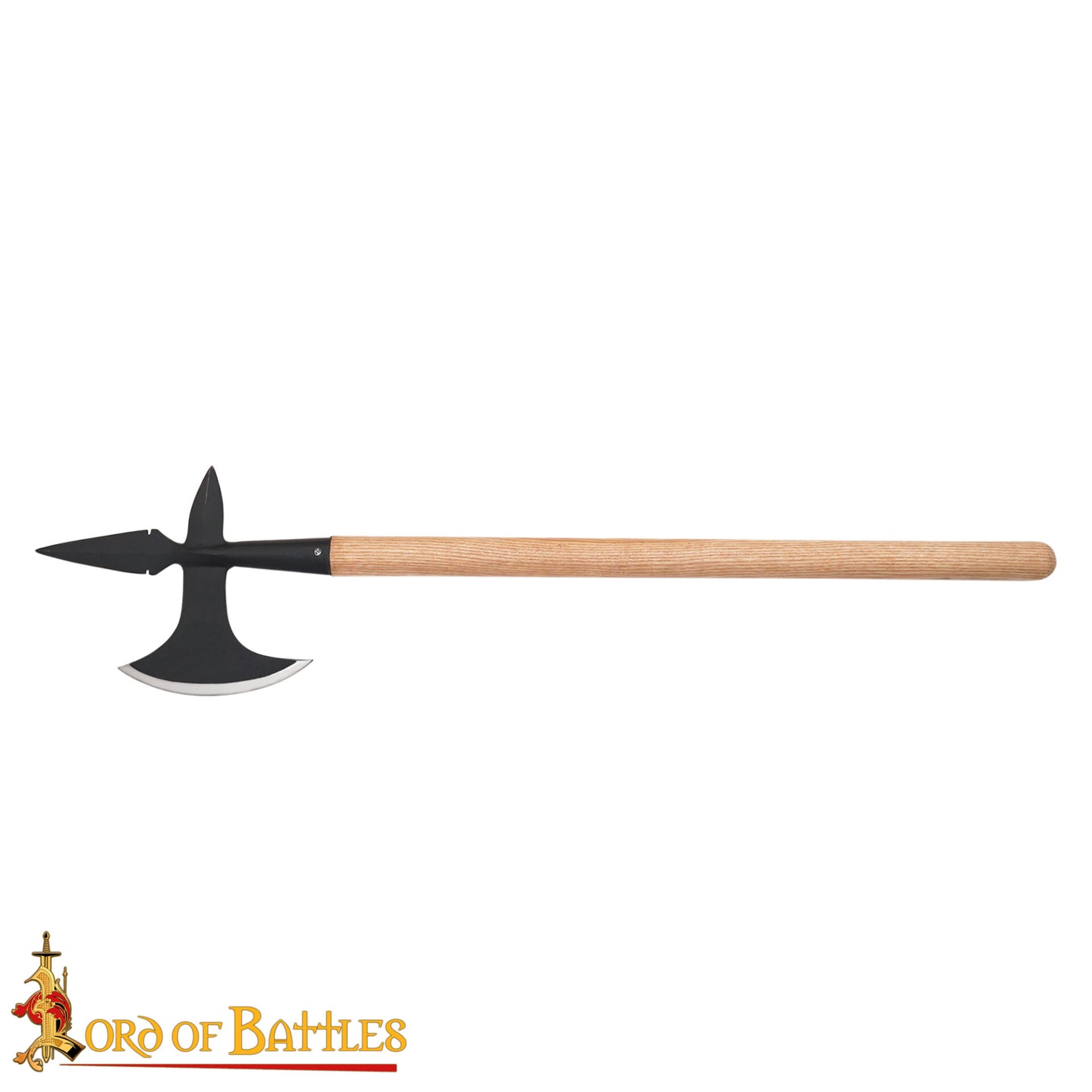 Hacha de Batalla Medieval Forjada a Mano con Mango de Madera de Fresno Hacha de Guerra de Acero Al Carbono - Imagen 5