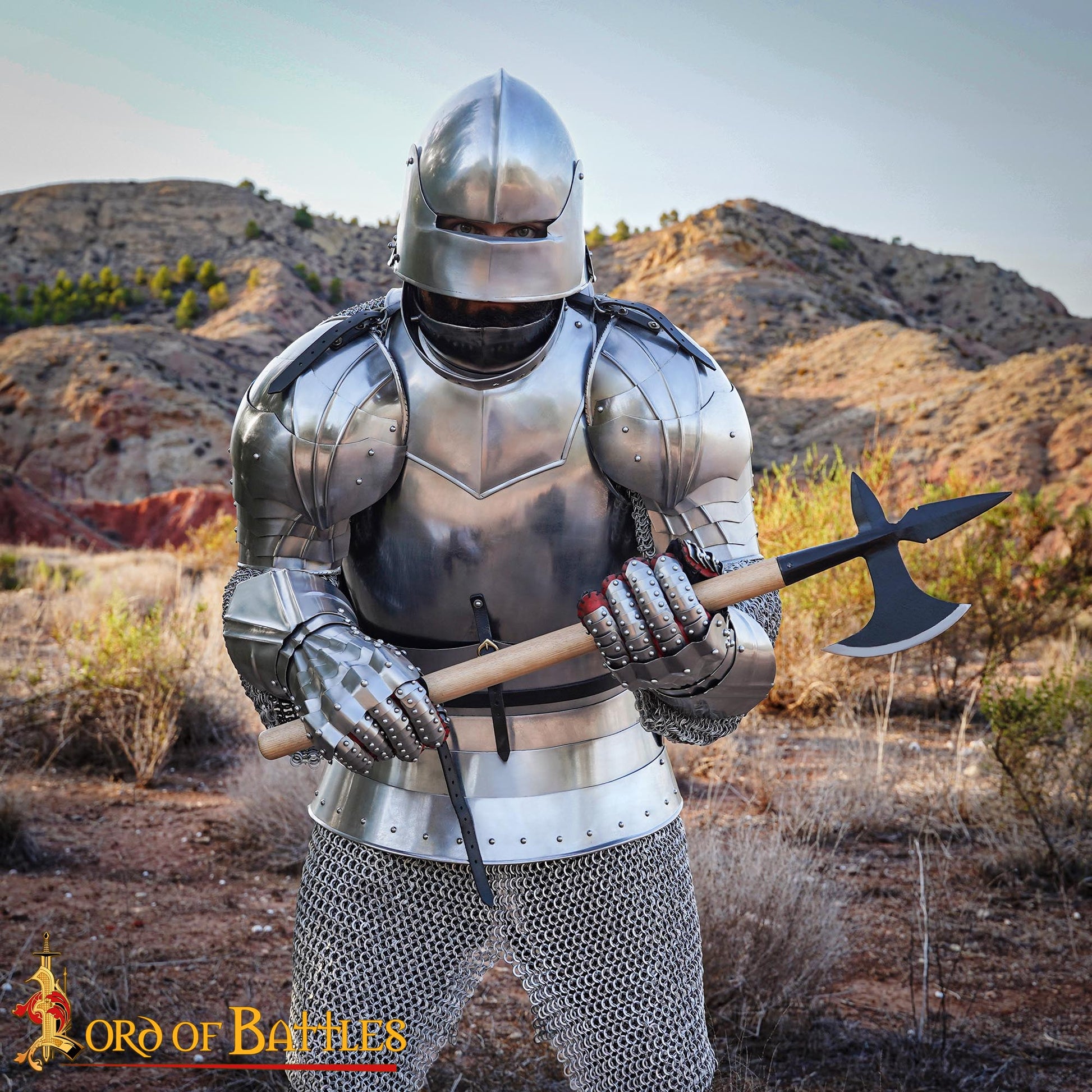 Hacha de Batalla Medieval Forjada a Mano con Mango de Madera de Fresno Hacha de Guerra de Acero Al Carbono - Imagen 7