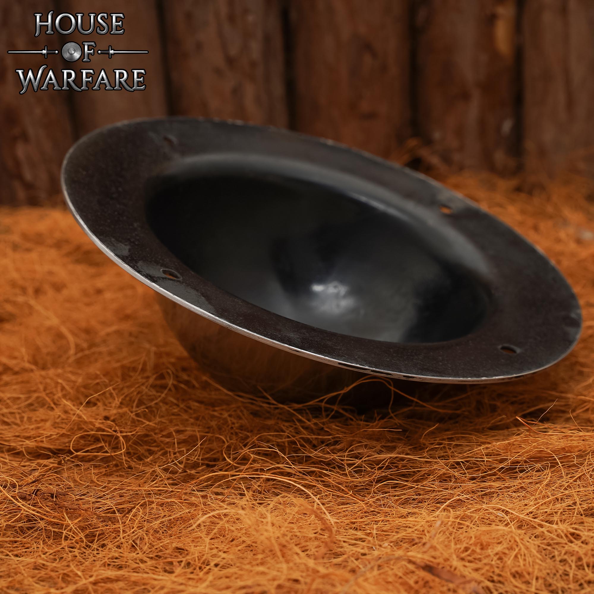 Escudo Medieval Abovedado de Acero Forjado a Mano Umbo Redondo para Escudos Diy - Imagen 6