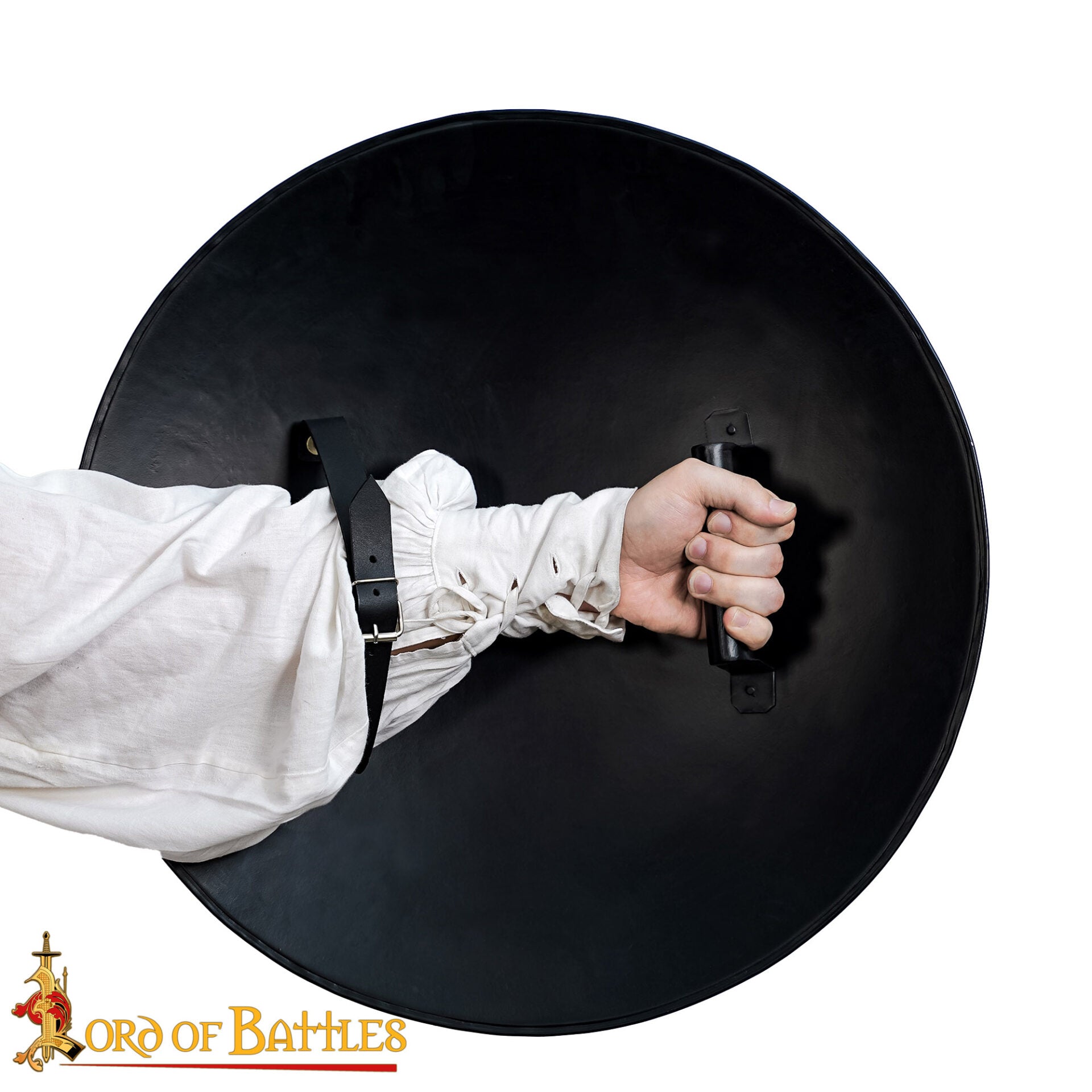 Escudo Redondo de Acero con Asa Central - 22" - Negro - Acero Calibre 18 - Imagen 4