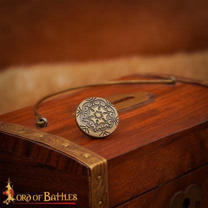 Botón Decorativo de Latón con Motivo Floral Medieval - Cierre Trasero de Remache - Imagen 6