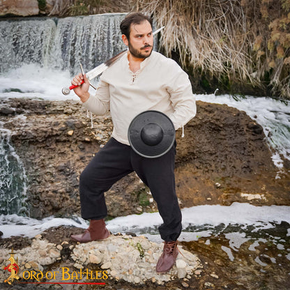 Escudo Medieval con Empuñadura de Madera | Larp & Display - Imagen 2