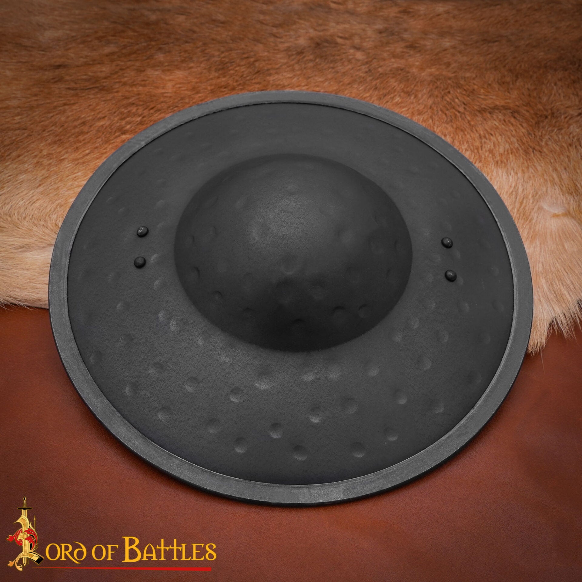 Escudo Medieval con Empuñadura de Madera | Larp & Display - Imagen 1