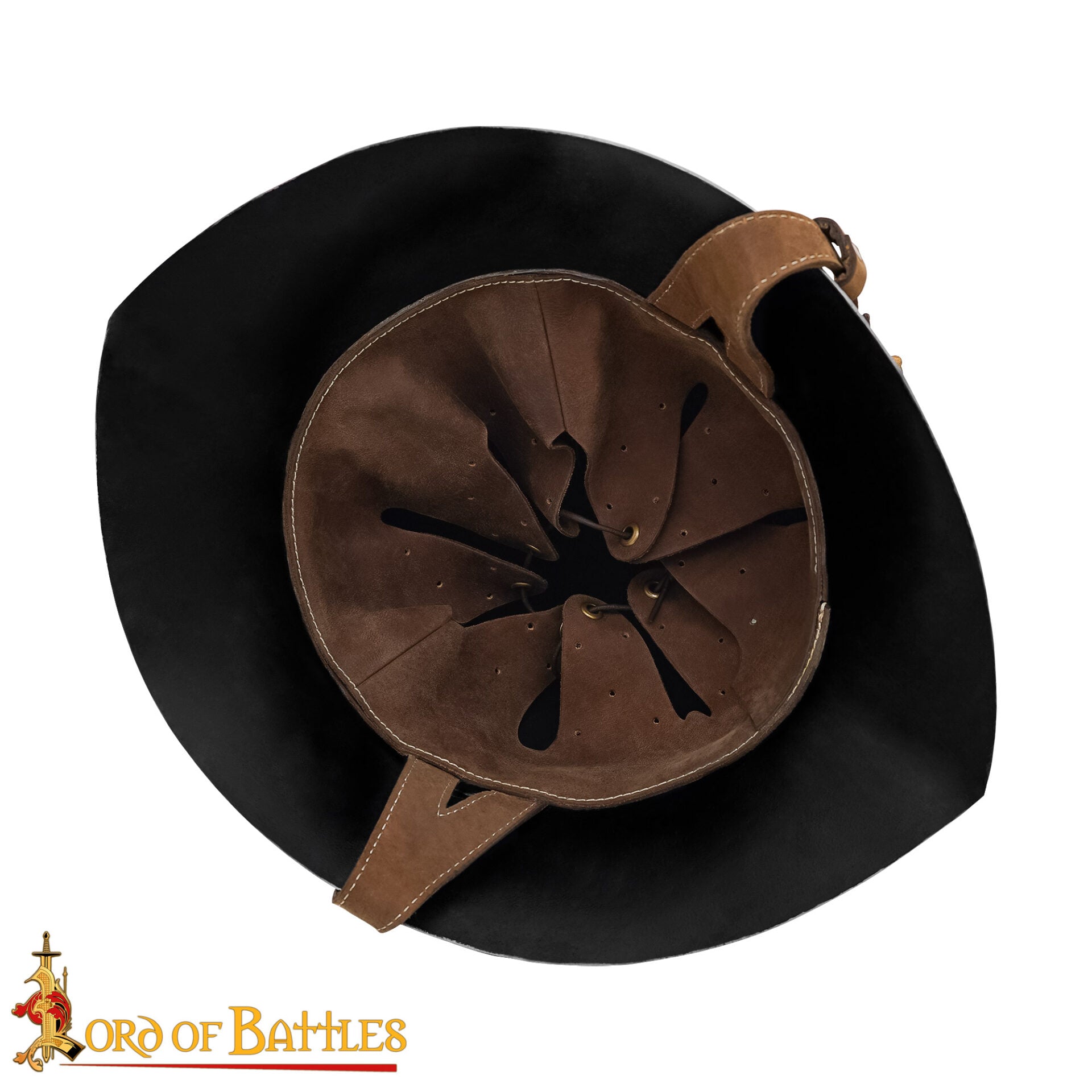 Casco Borgoñón del Siglo Xv - Casco de Infantería de Acero de Calibre 14 con Forro de Cuero - Imagen 5