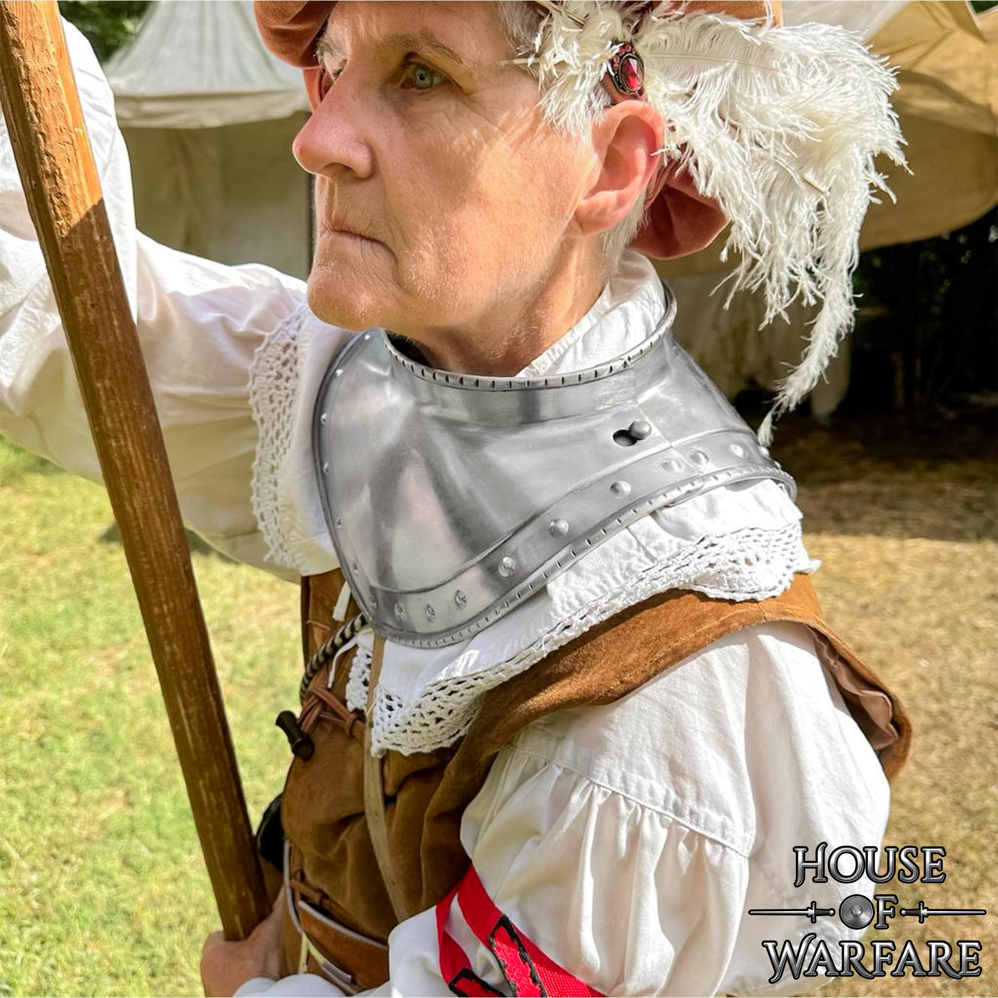 15o - 16o Siglo Acero Cuello Gorget Medieval Cuello Placa Armadura para Soldados - Imagen 2