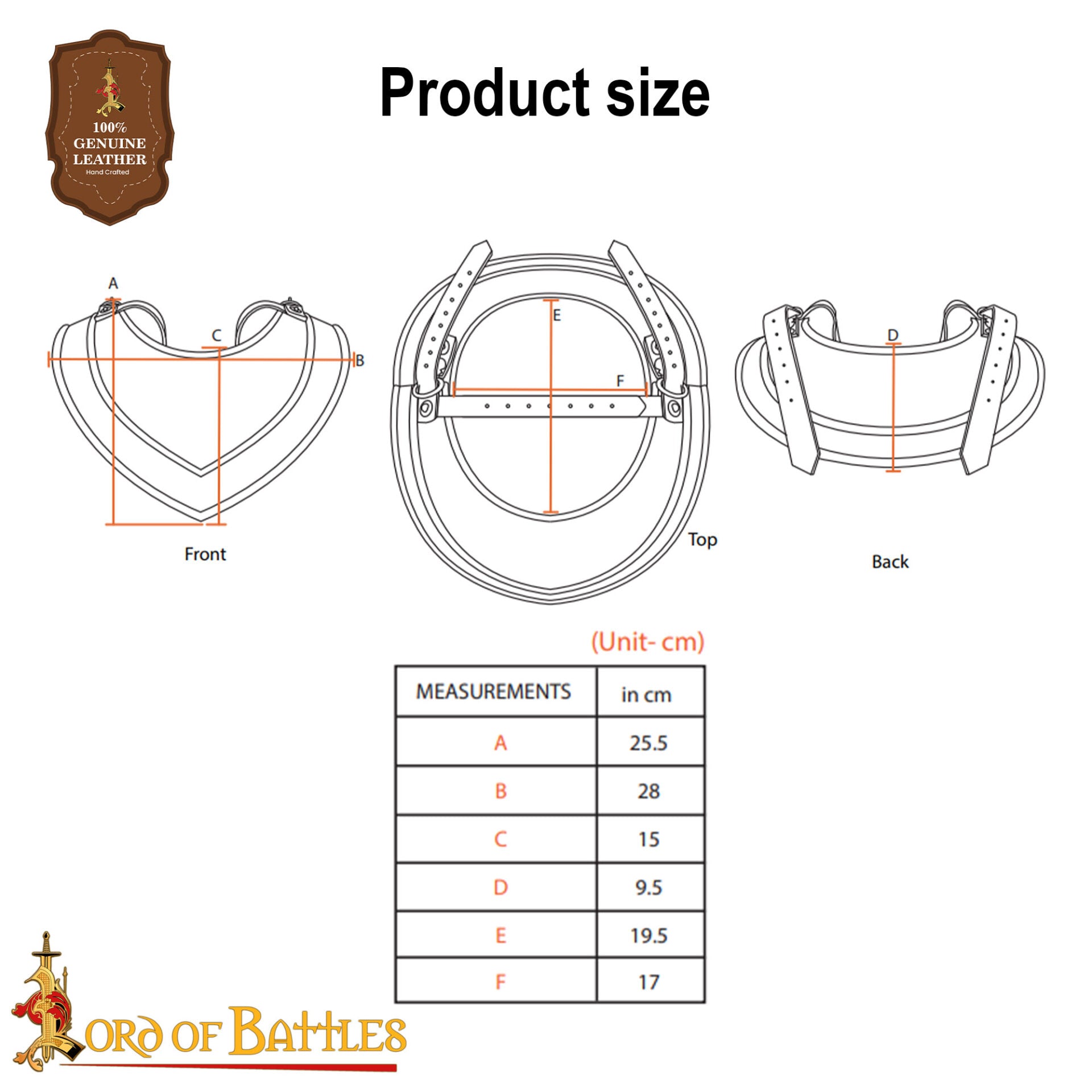 Gorget Medieval Simple Calibre 18 - Imagen 3