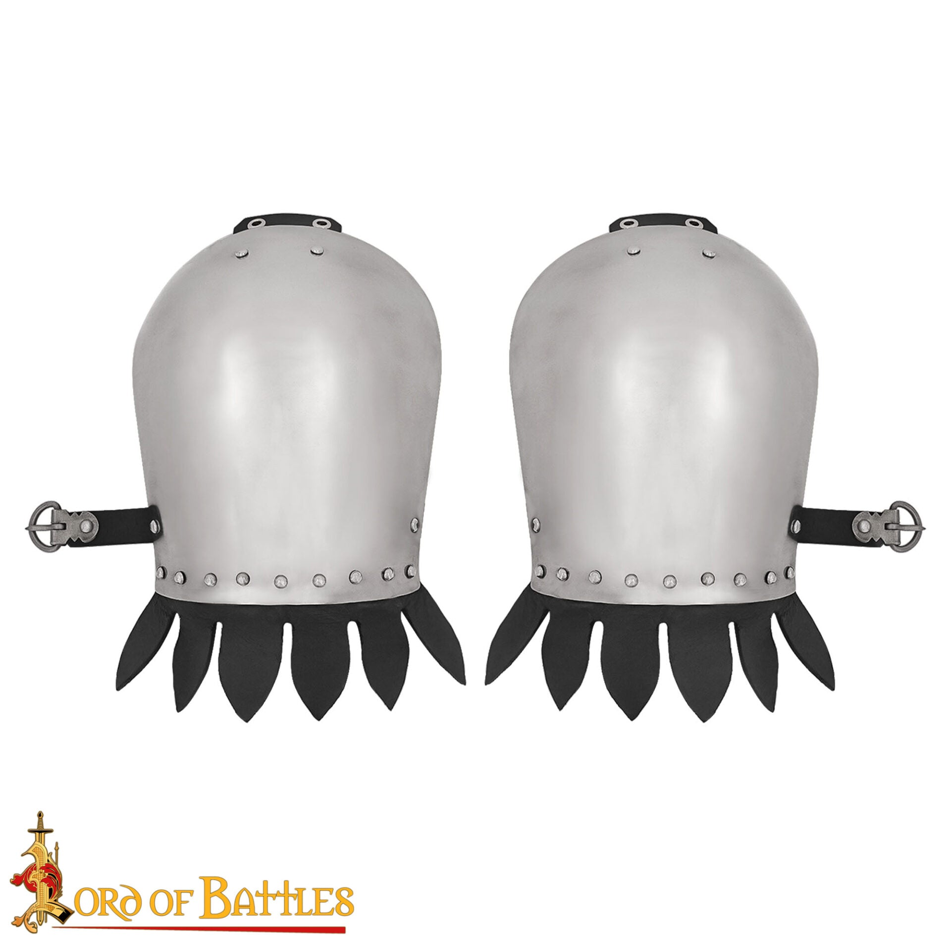 Par de Pauldrones Medievales de Acero - Armadura de Hombro Pulida de Calibre 16 - Imagen 16