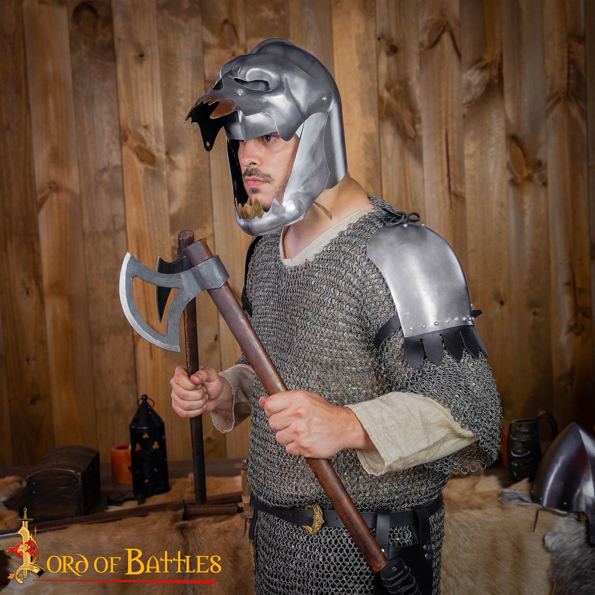 Par de Pauldrones Medievales de Acero - Armadura de Hombro Pulida de Calibre 16 - Imagen 7