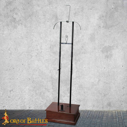 Expositor Medieval de Armadura Completa - Estructura de Acero de Calibre 18 con Base de Madera Dura - Imagen 1