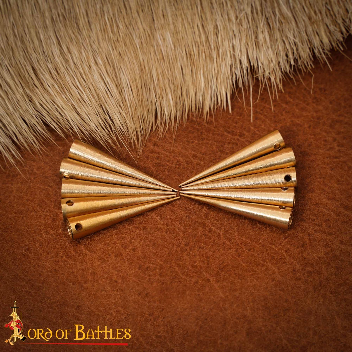 Aiglets Medievales de Latón - Juego de 10 Puntas de Cordón Resistentes (2,6 Cm) - Imagen 5