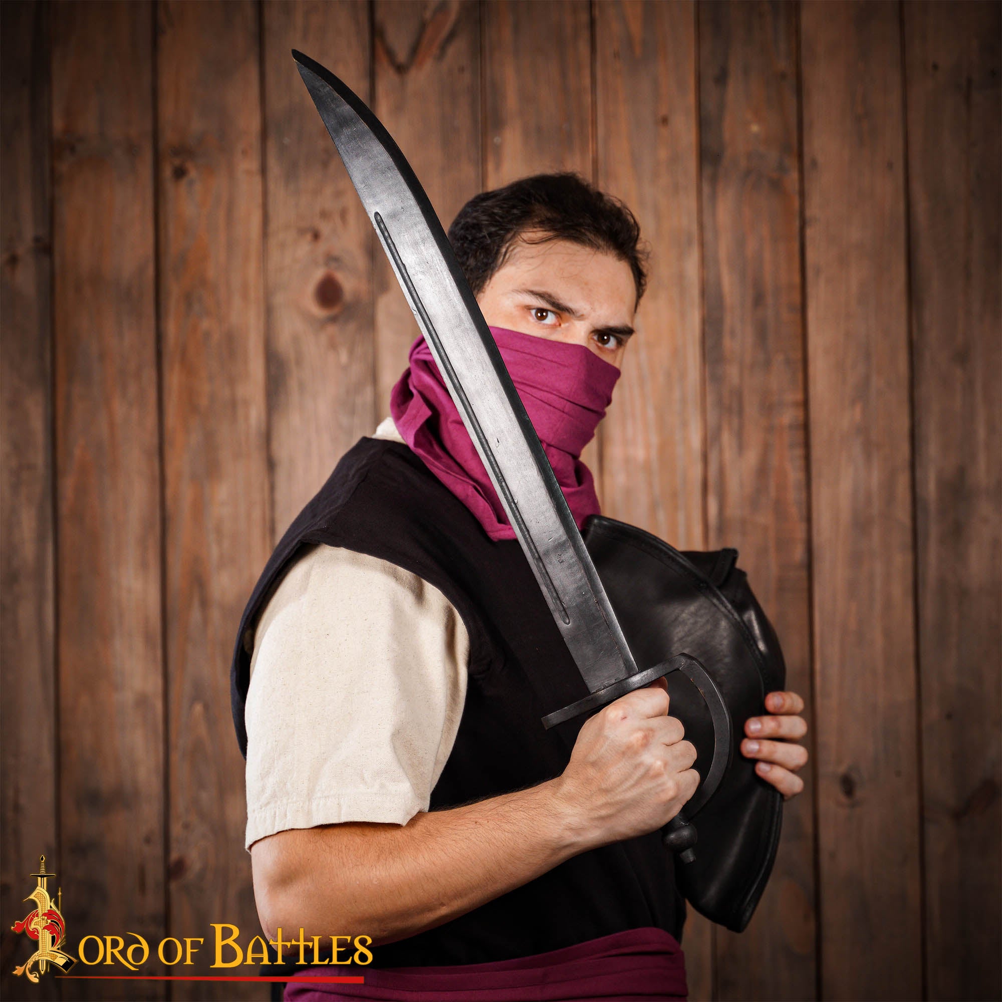 Puntal de Madera Negro con Sable Pirata - Imagen 2