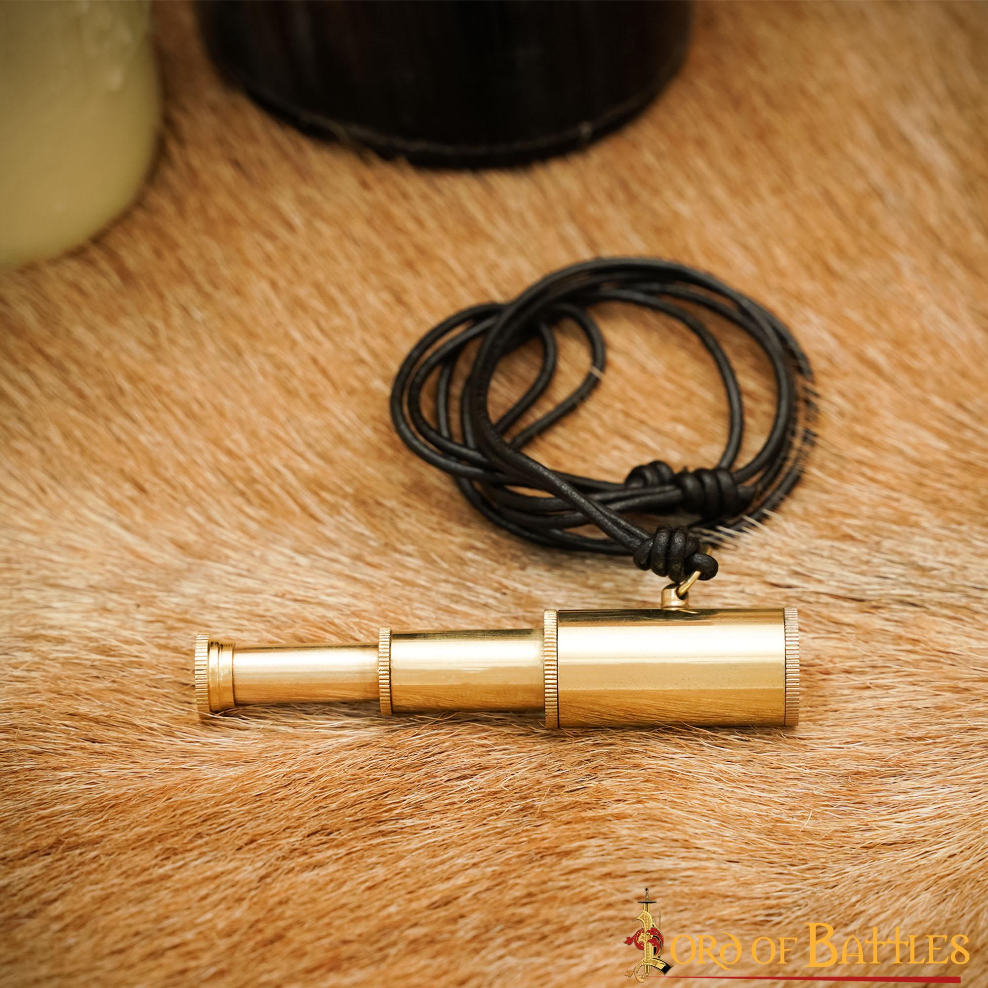 Colgante Pirata Telescopio de Latón - Mini Collar Catalejo para Disfraces Históricos Náuticos - Imagen 14