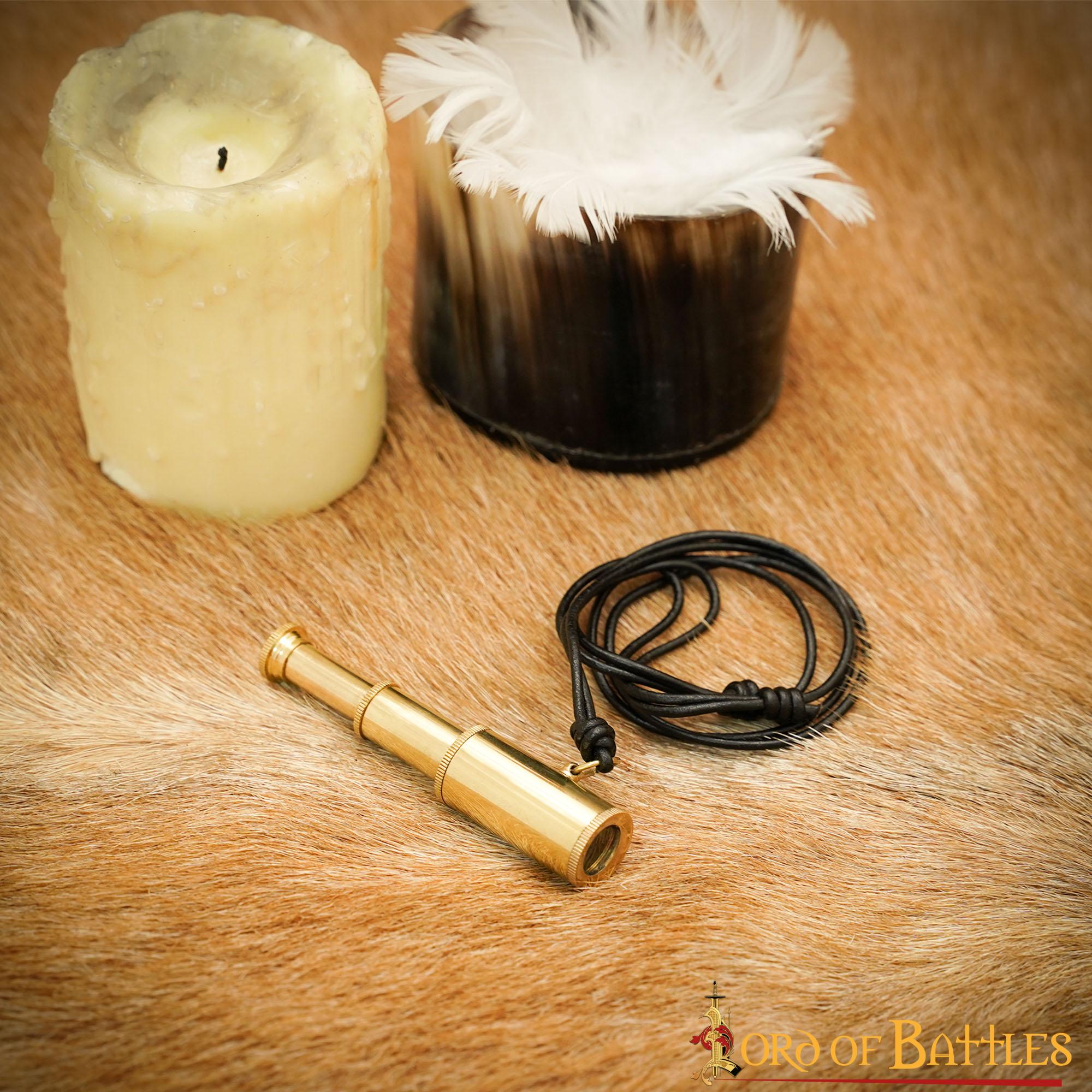 Colgante Pirata Telescopio de Latón - Mini Collar Catalejo para Disfraces Históricos Náuticos - Imagen 13