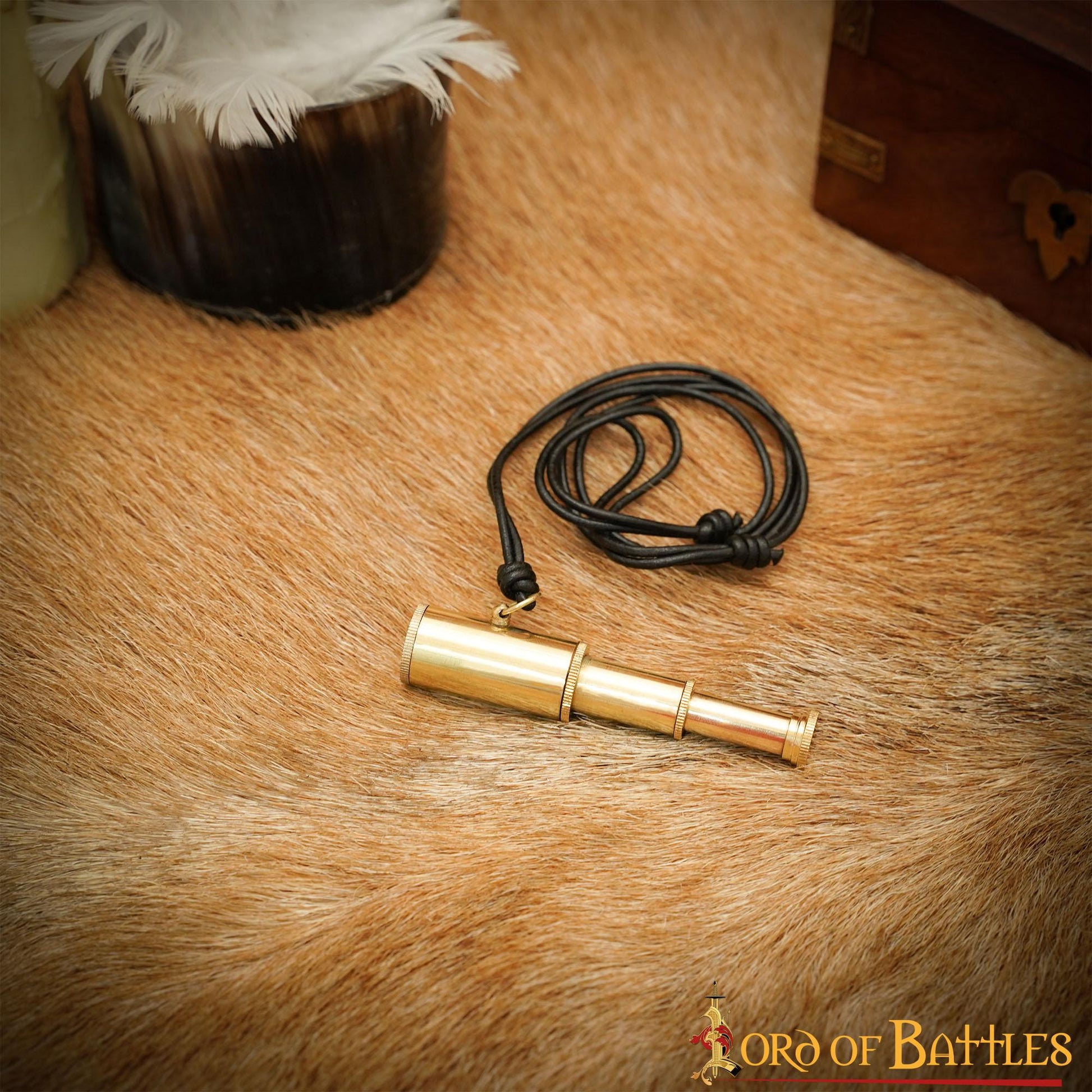 Colgante Pirata Telescopio de Latón - Mini Collar Catalejo para Disfraces Históricos Náuticos - Imagen 16