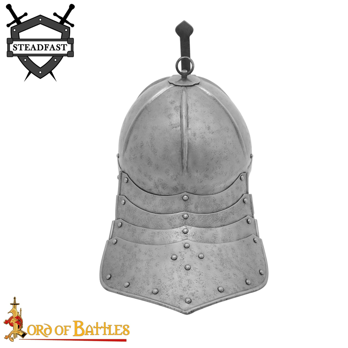 Auténtico Casco Medieval con Cola de Langosta - Acero de Calibre 16 con Forro Acolchado para Larp y Exhibición - Imagen 5