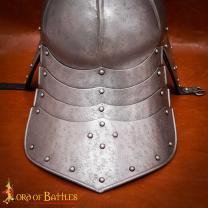 Auténtico Casco Medieval con Cola de Langosta - Acero de Calibre 16 con Forro Acolchado para Larp y Exhibición - Imagen 7