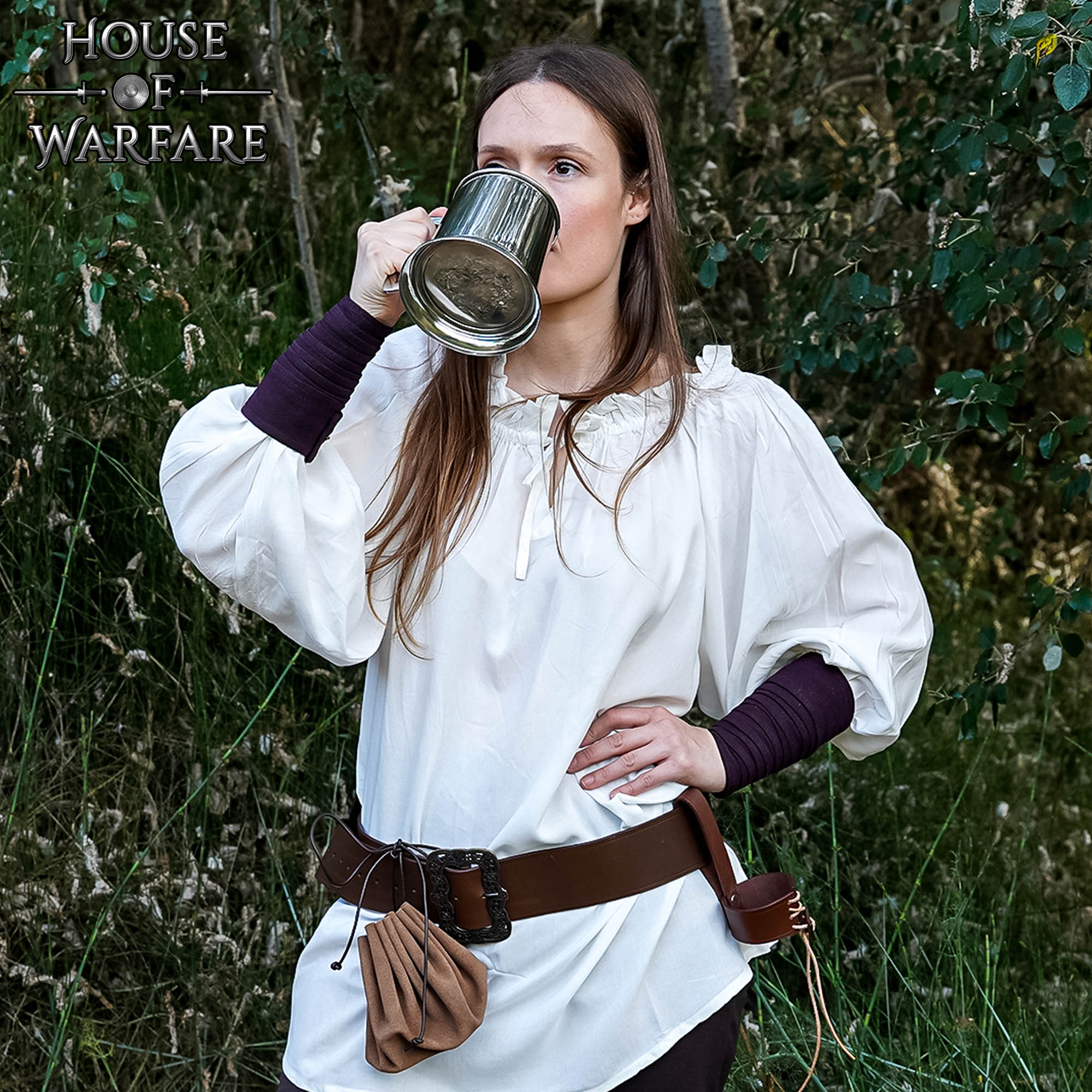 Jarra Medieval de Acero Pulido - 4,5 Pulgadas, 660 Ml de Capacidad - Imagen 2