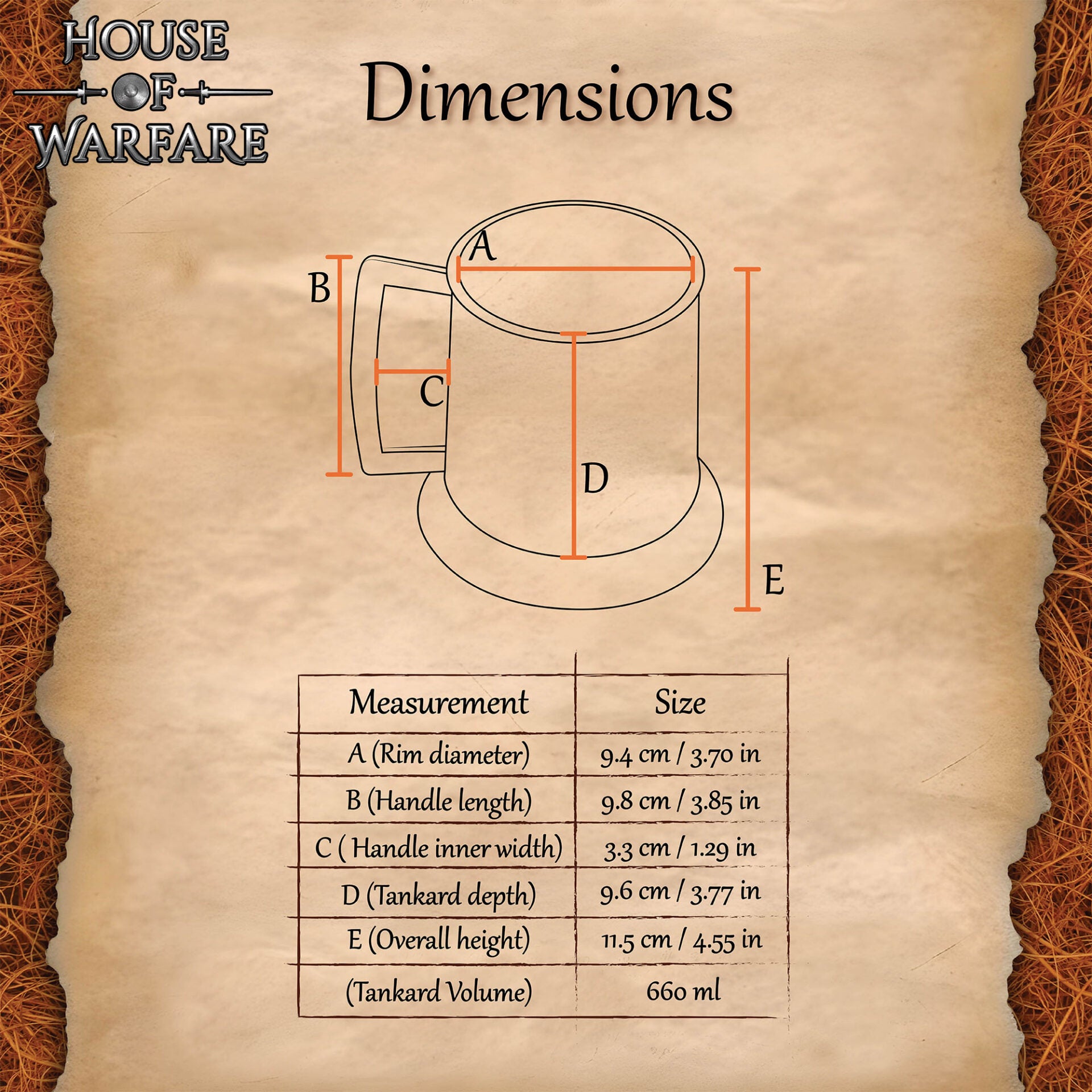 Jarra Medieval de Acero Pulido - 4,5 Pulgadas, 660 Ml de Capacidad - Imagen 3