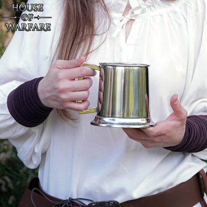 Jarra Medieval de Acero Pulido - 4,5 Pulgadas, 660 Ml de Capacidad - Imagen 6