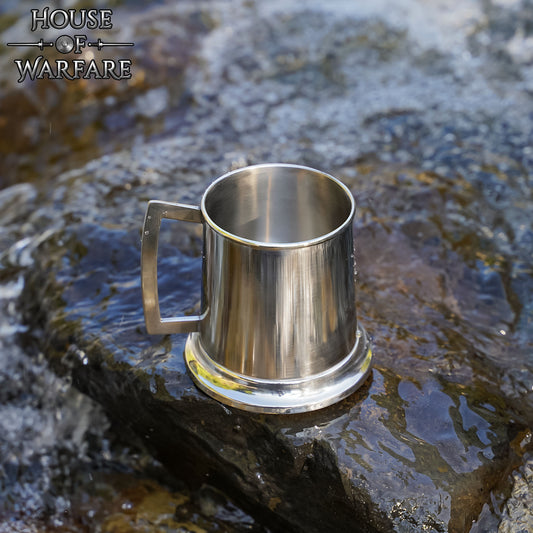 Jarra Medieval de Acero Pulido - 4,5 Pulgadas, 660 Ml de Capacidad - Imagen 1