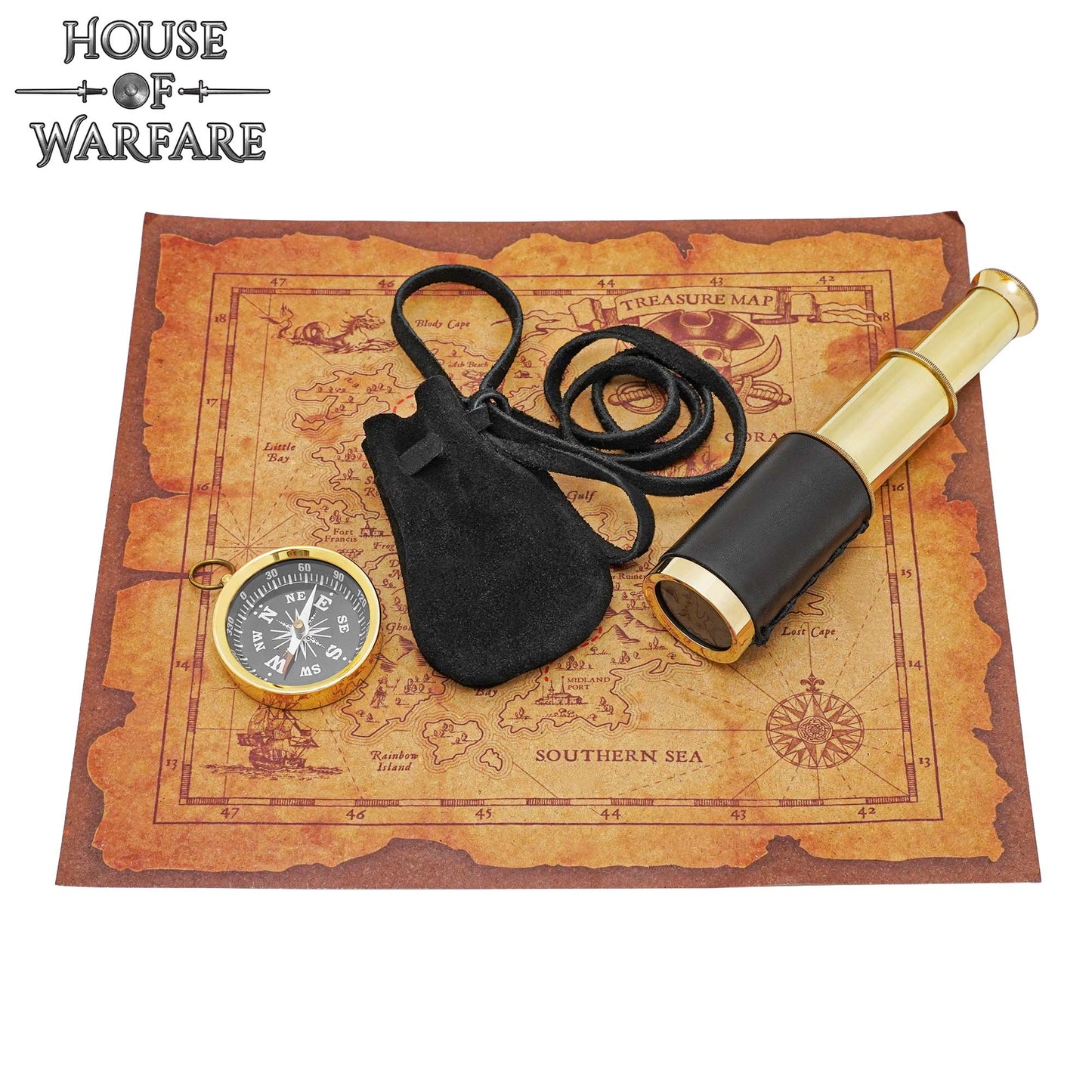 Juego de Búsqueda del Tesoro Brújula Telescopio Mapa Ideal para Larp Cosplay - Imagen 4