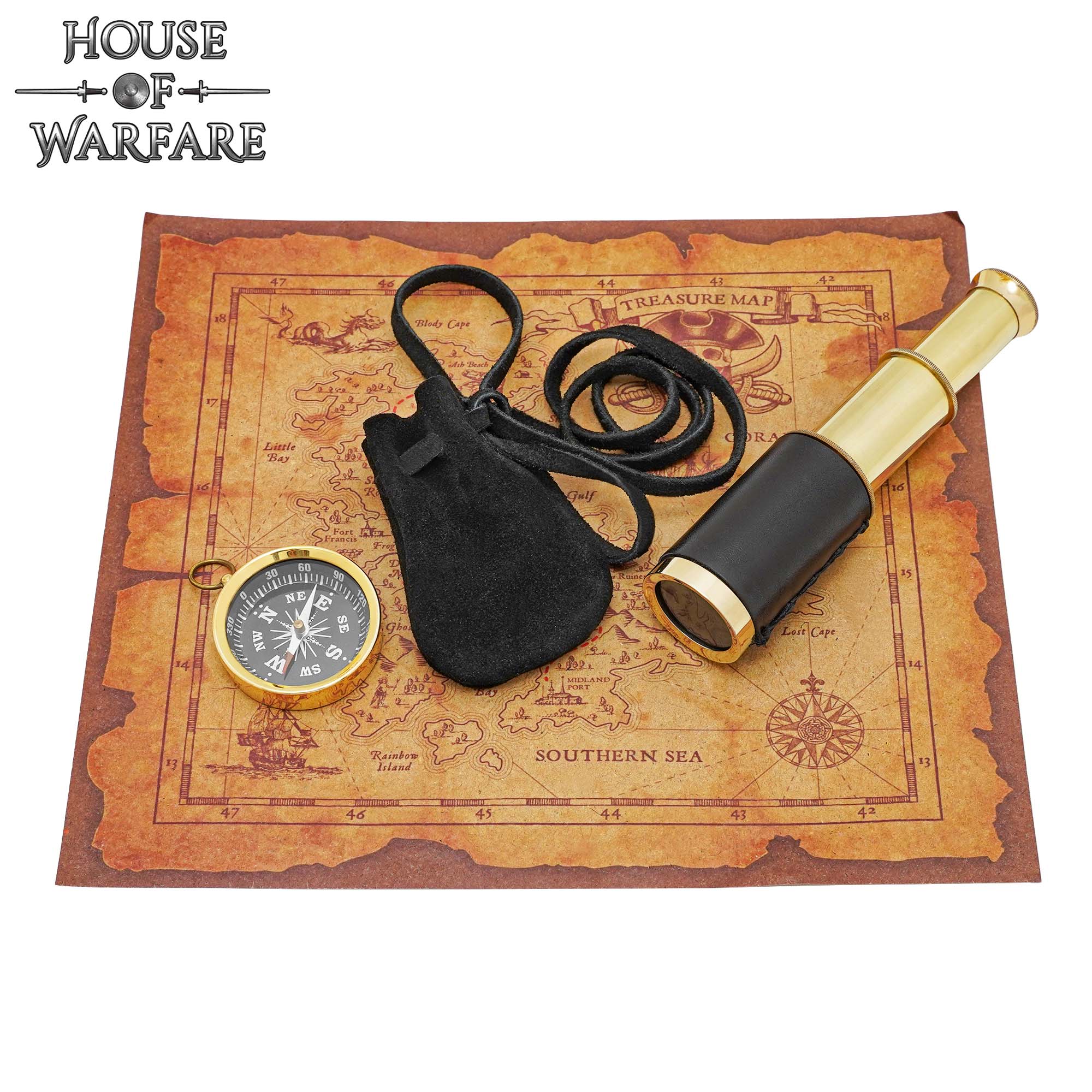 Juego de Búsqueda del Tesoro Brújula Telescopio Mapa Ideal para Larp Cosplay - Imagen 4