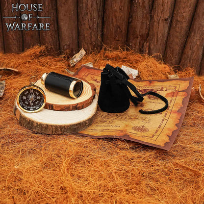 Juego de Búsqueda del Tesoro Brújula Telescopio Mapa Ideal para Larp Cosplay - Imagen 7