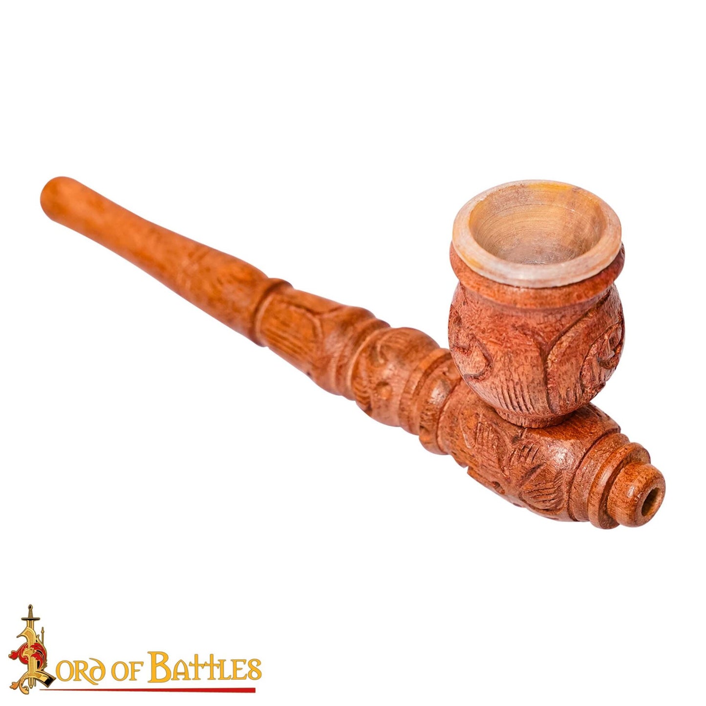 Mini Pipa de Madera para Fumar - Pipa de Bolsillo de Madera Tallada a Mano con Grabado Vintage - Imagen 4