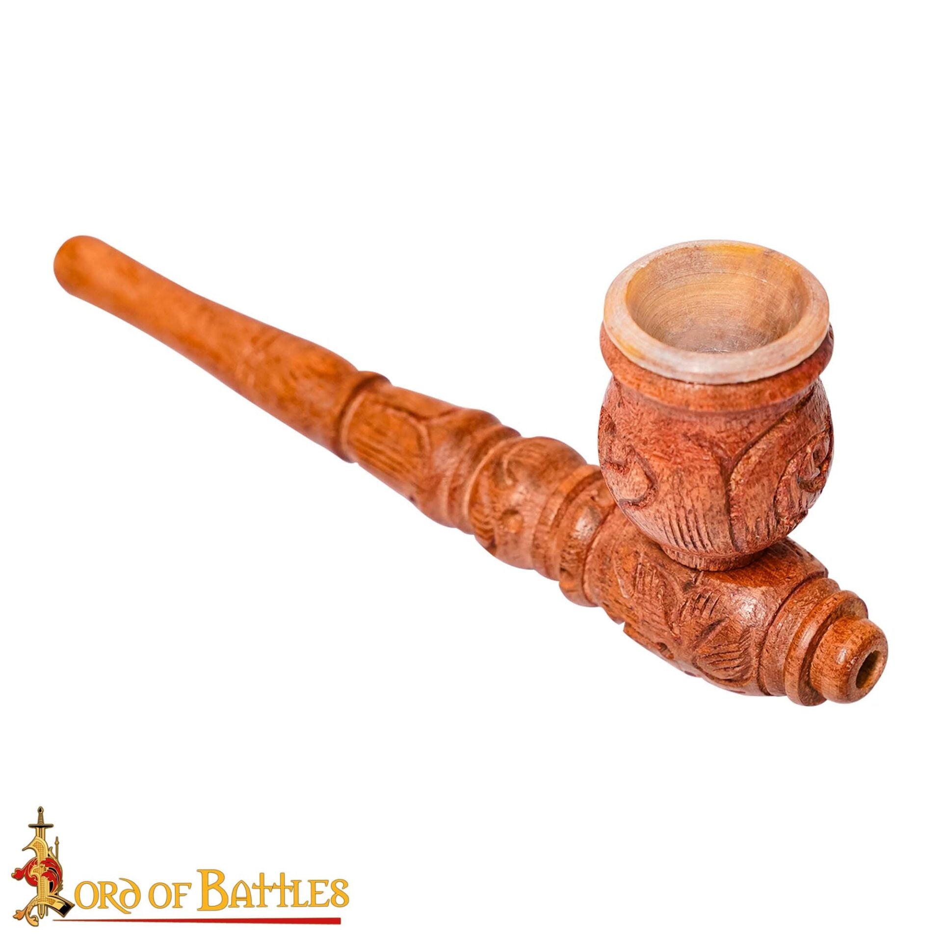 Mini Pipa de Madera para Fumar - Pipa de Bolsillo de Madera Tallada a Mano con Grabado Vintage - Imagen 4