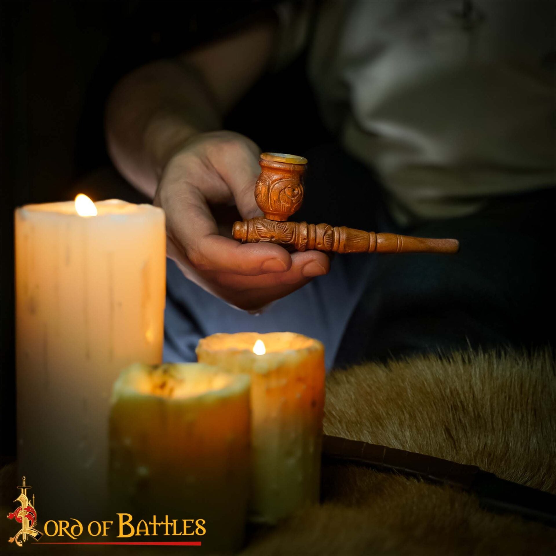 Mini Pipa de Madera para Fumar - Pipa de Bolsillo de Madera Tallada a Mano con Grabado Vintage - Imagen 6