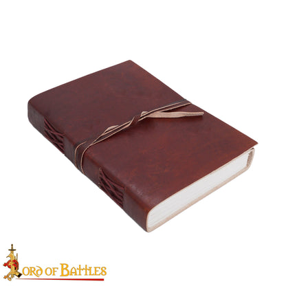 Medieval Leather Wrap Journal - Cuaderno Artesanal con Cierre de Corbata - Imagen 4