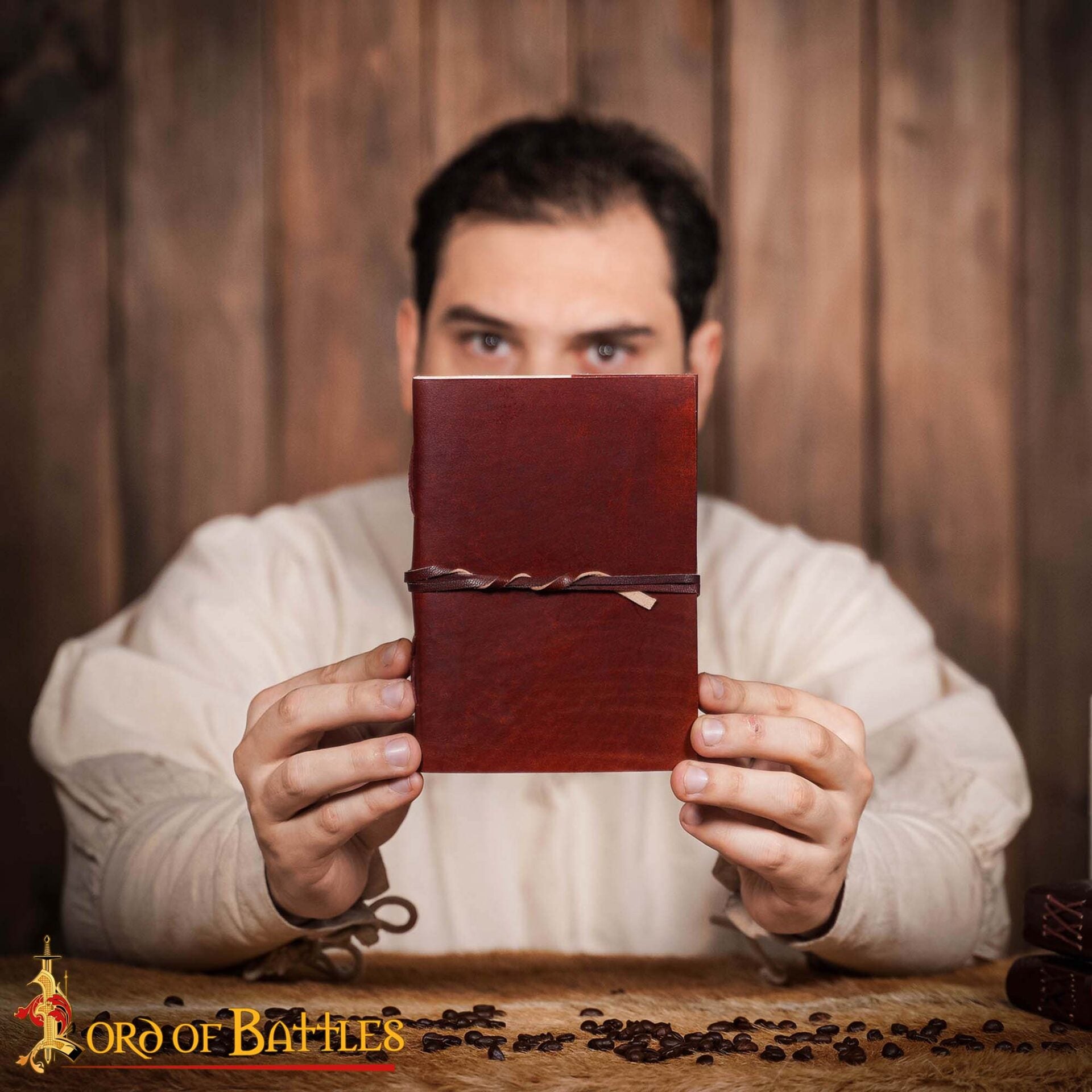 Medieval Leather Wrap Journal - Cuaderno Artesanal con Cierre de Corbata - Imagen 6