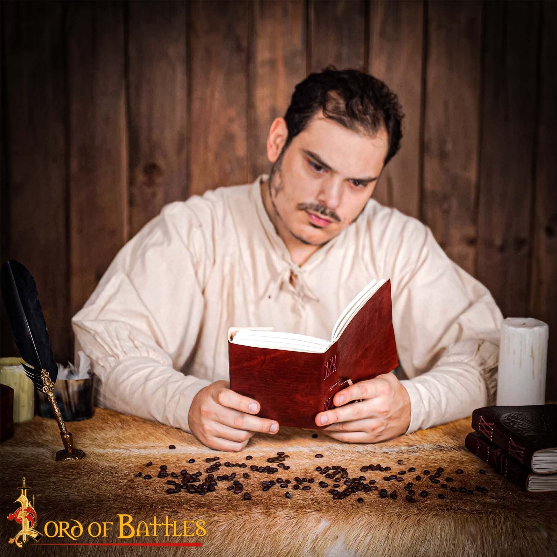 Medieval Leather Wrap Journal - Cuaderno Artesanal con Cierre de Corbata - Imagen 7