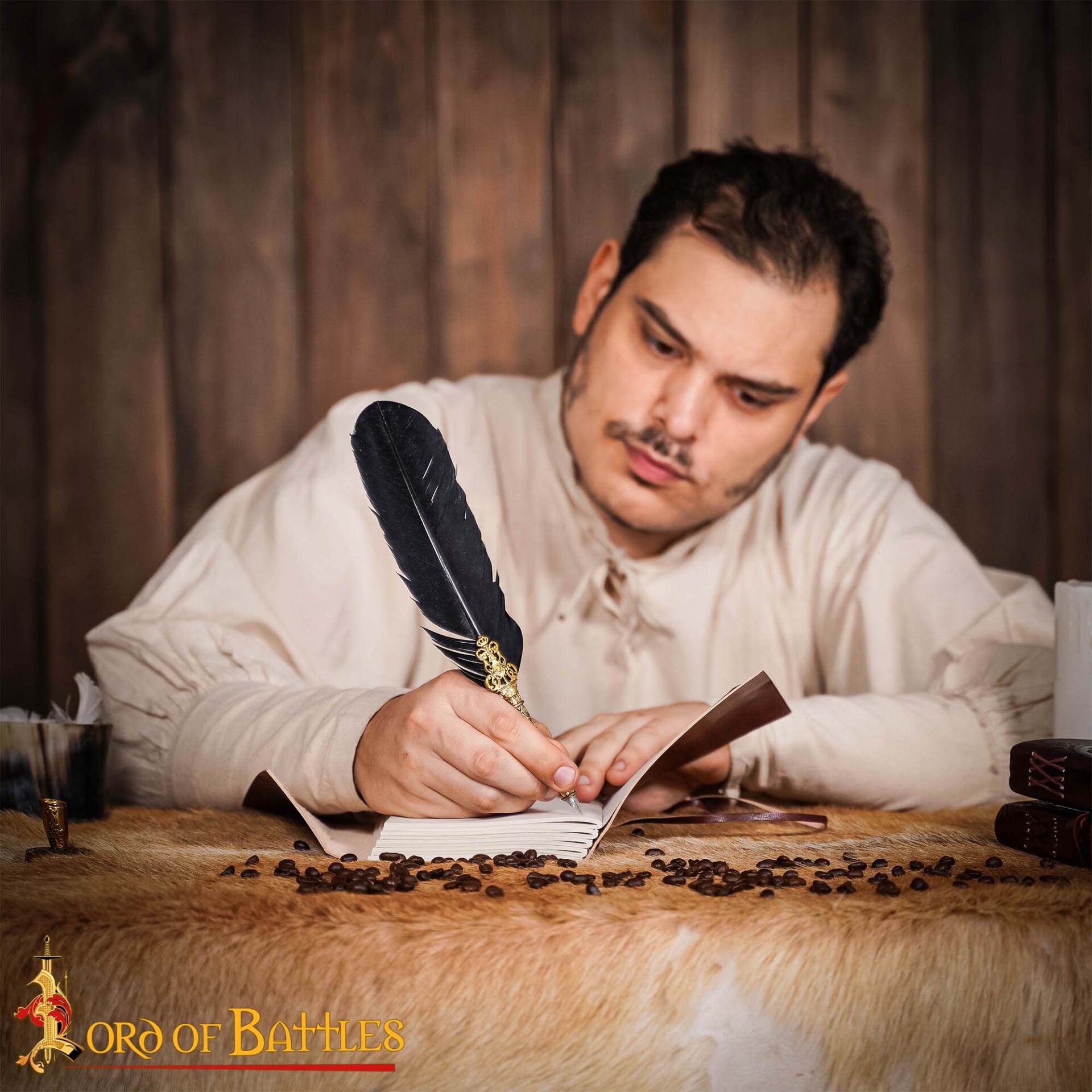 Medieval Leather Wrap Journal - Cuaderno Artesanal con Cierre de Corbata - Imagen 8