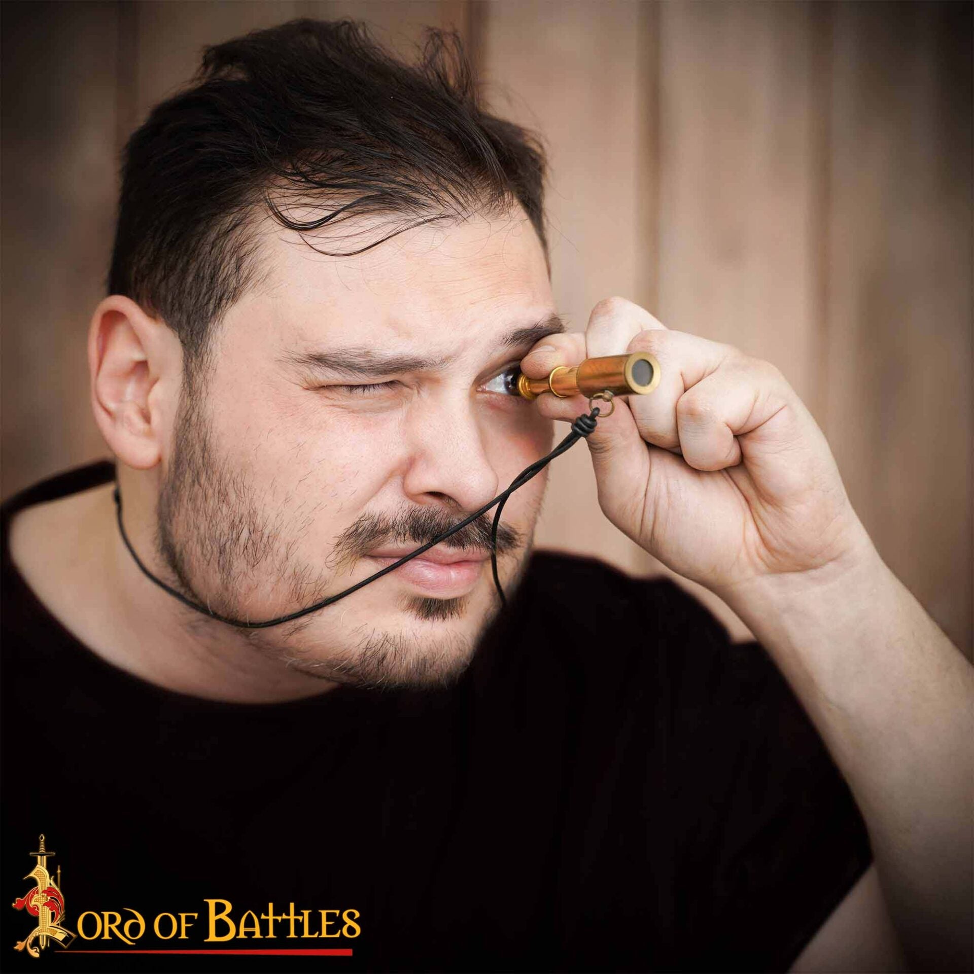 Colgante Pirata Telescopio de Latón - Mini Collar Catalejo para Disfraces Históricos Náuticos - Imagen 2