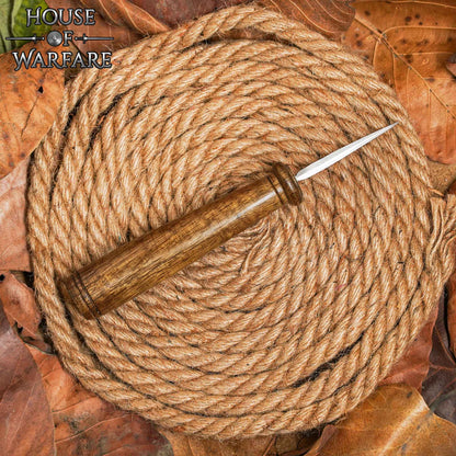Lezna de Cuero - Mango de Madera Pulida - Herramienta de Costura Tradicional - Imagen 1