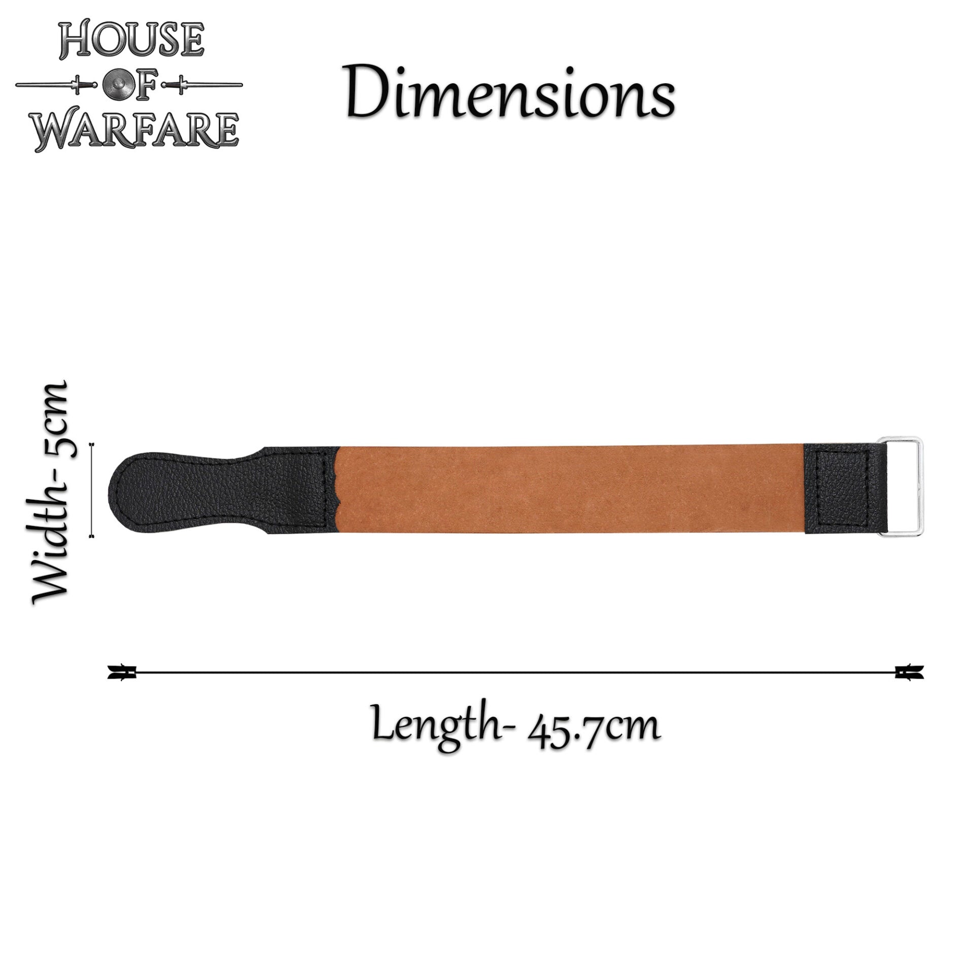 Afilador de Navajas de Cuero Auténtico de Primera Calidad con Lazo Metálico - Correa de Afilar de Cuero Negro para Cuchillos y Navajas - Imagen 3
