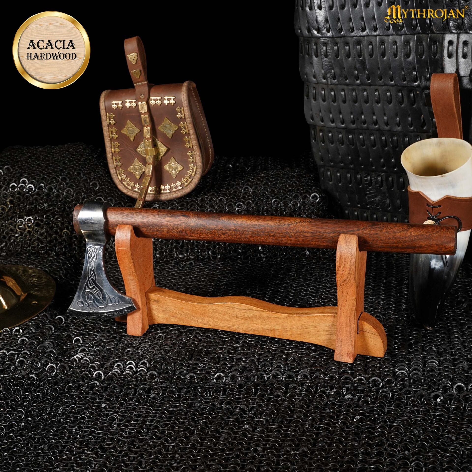 Soporte de Madera para Espada Mythrojan (pequeño) "simple &amp; Portátil" - Imagen 2