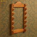 Soporte de Madera para Espadas de Un Nivel | Estante de Madera Maciza con Acabado Natural | Exposición de Armas Medievales y Victorianas - Imagen 1