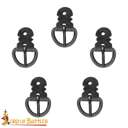 Juego de Hebillas para Armadura de Placas Medieval - Hierro Ennegrecido Forjado a Mano (juego de 5) - Imagen 30