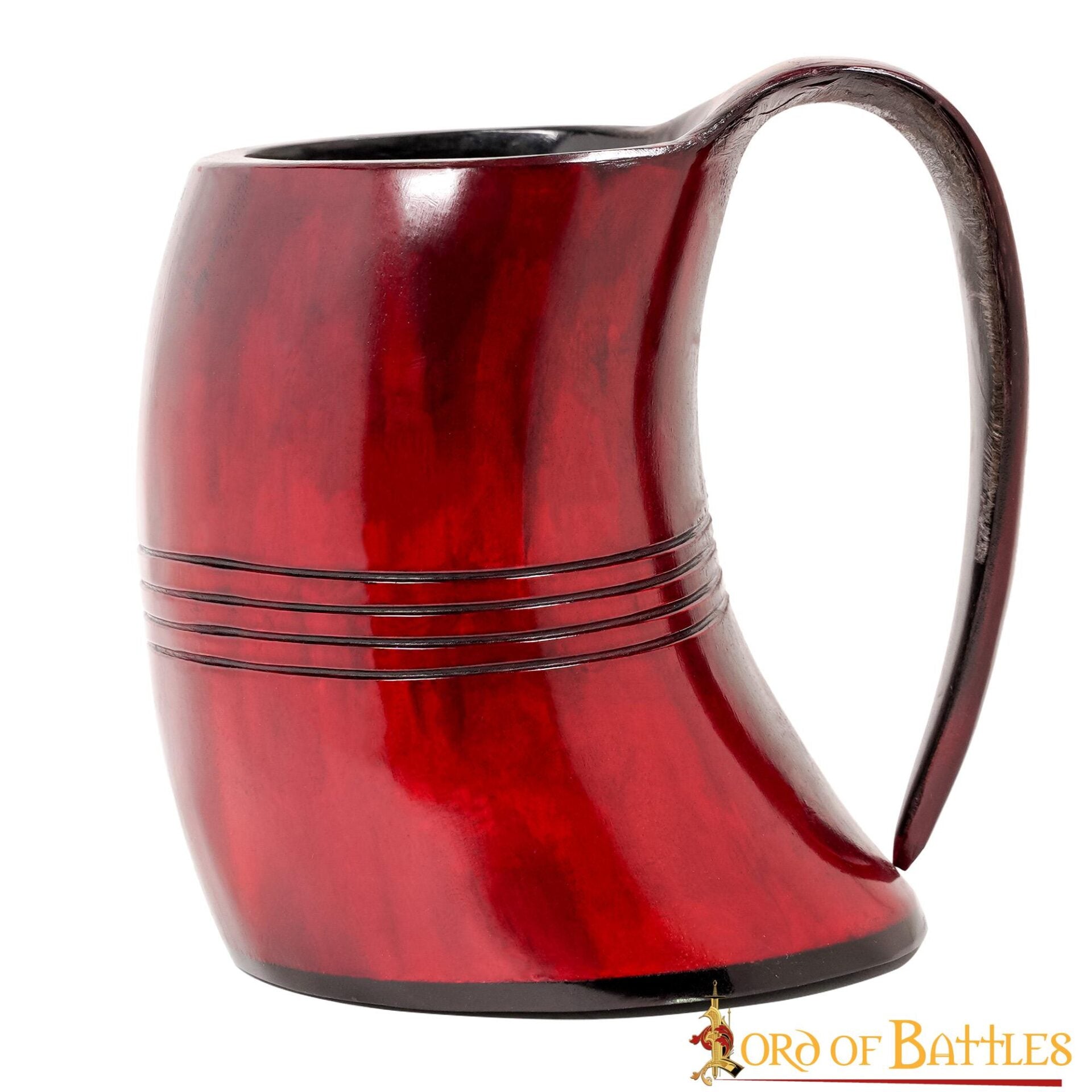 Taza de Cerveza Vikinga de Cuerno de Buey Auténtica Hecha a Mano - Imagen 2