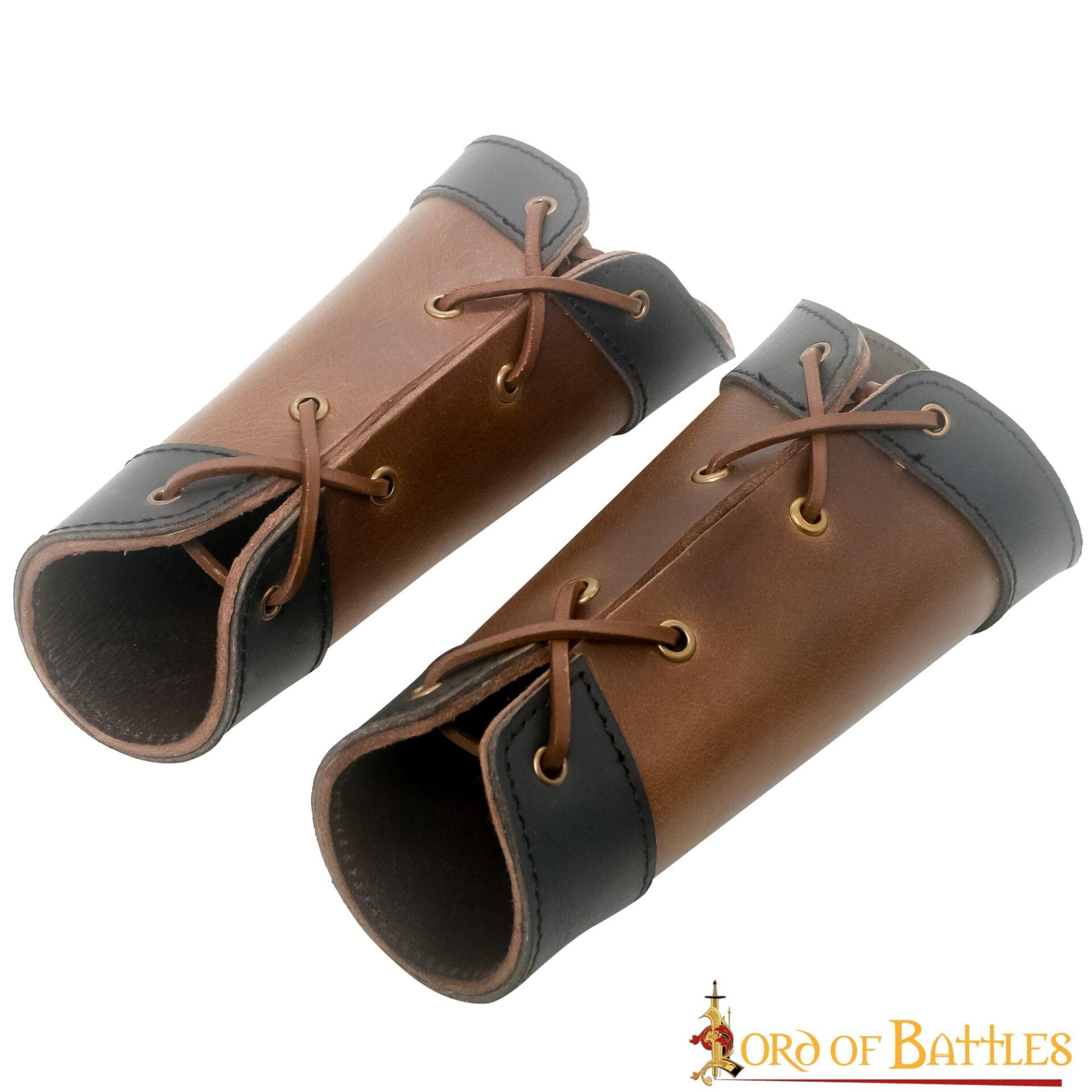 Brazaletes de Cuero Estilo Élfico Hechos a Mano - Par de Guardabrazos Marrón Auténtico - Imagen 10