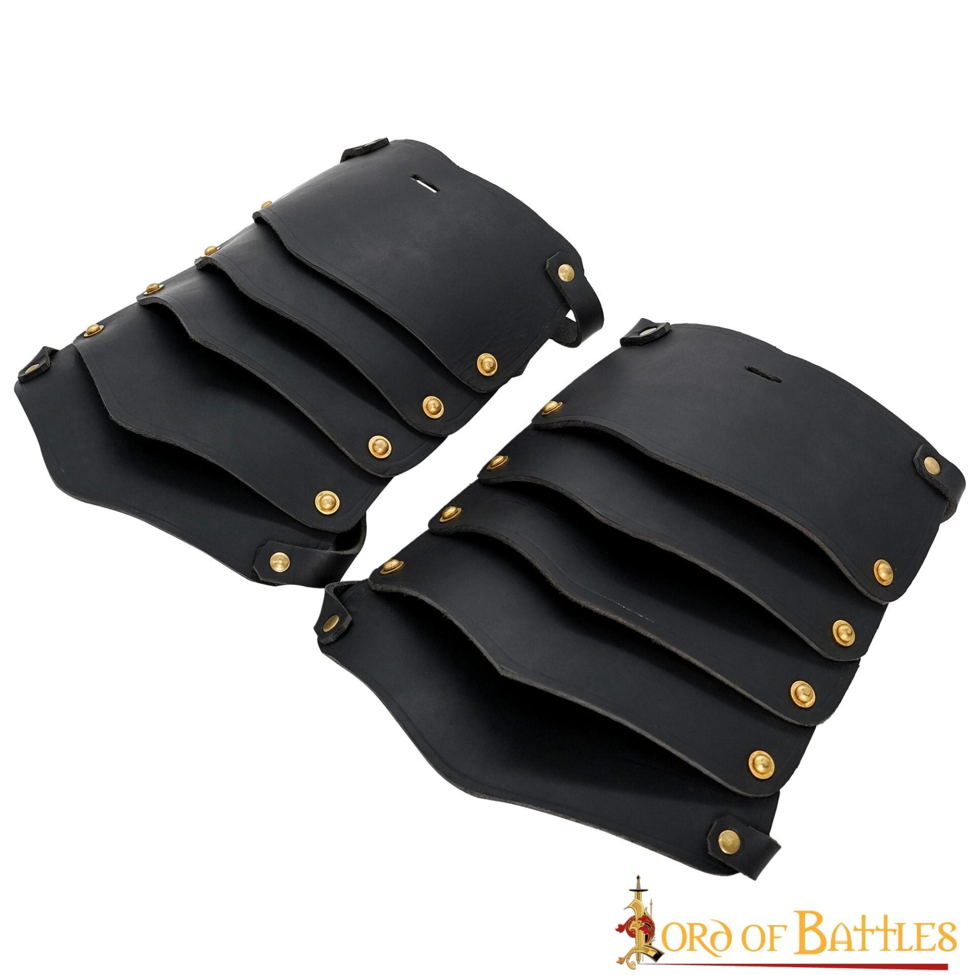 Fantasía Vikingo Pauldrons Cuero con Cinturones de Cuero Ajustables - Imagen 4