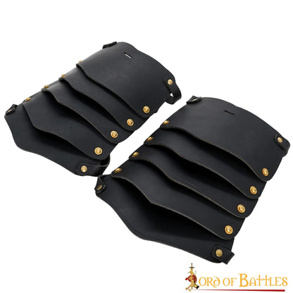 Fantasía Vikingo Pauldrons Cuero con Cinturones de Cuero Ajustables - Imagen 4