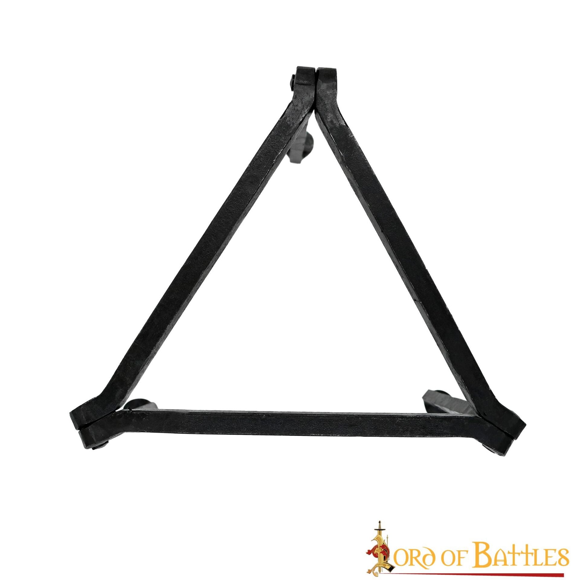 Trípode de Hierro Forjado a Mano - 9 Pulgadas Acabado Negro - Soporte Medieval para Olla de Campamento - Imagen 10