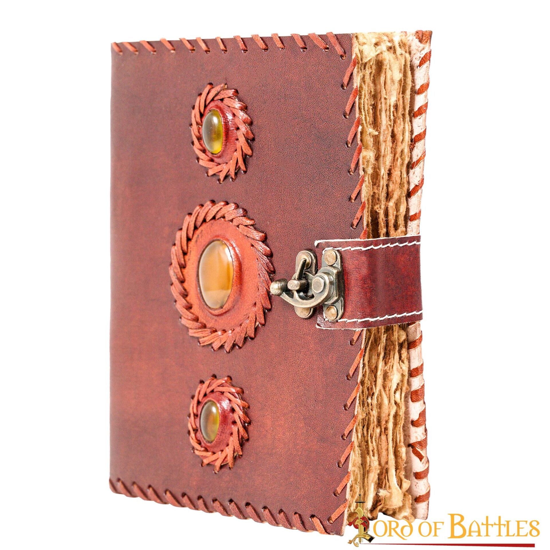 Diario Medieval de Notas de Piel Auténtica Hecho a Mano - Imagen 11